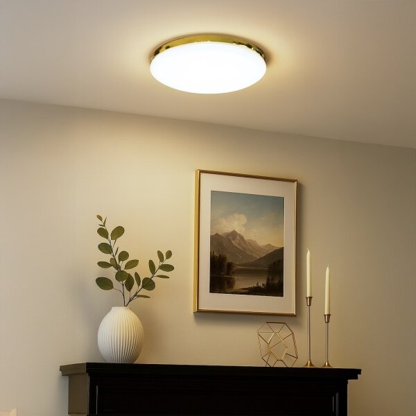 Plafoniera LED da bagno MAYA LED/15W/230V diametro 33 cm IP44 oro