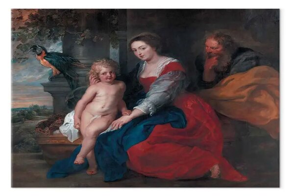 Riproduzione quadro Peter Paul Rubens - Sacra Famiglia e pappagallo