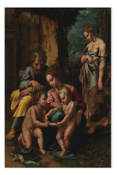 Riproduzione quadro Giulio Romano - La Sacra Famiglia