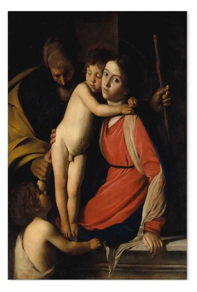 Riproduzione Caravaggio - Sacra Famiglia con San Giovanni Battista