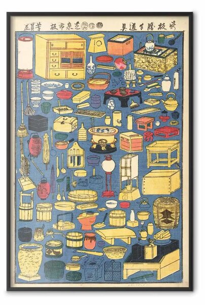 Poster: Utagawa Yoshikazu - Varie forniture domestiche