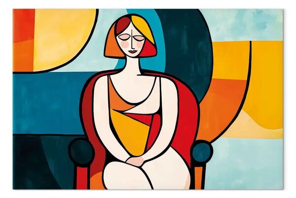 Quadro contemporaneo Ispirazioni Picasso - Donna che riposa sulla poltrona