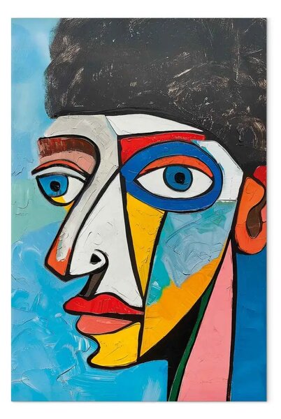 Quadro contemporaneo Ispirazioni Picasso - Uomo misterioso con capelli arruffati