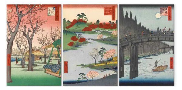 Riproduzione quadro Utagawa Hiroshige - Dipinti della serie Cento vedute famose di Edo (I)
