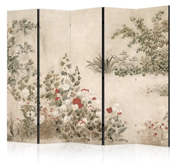 Paravento separè Kitagawa Sosetsu- Flowers of the Four Seasons