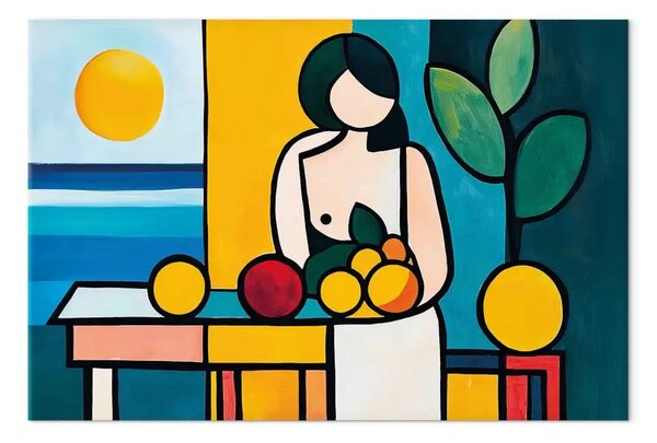 Quadro contemporaneo Ispirazioni Picasso - Ritratto di donna sul mare