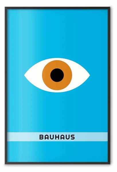 Poster: Sguardo Modernista - occhio simbolico su sfondo blu