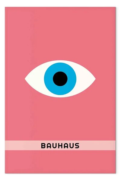 Quadro contemporaneo Occhio Bauhaus - grafica minimalista con scritta ispirata al modernismo