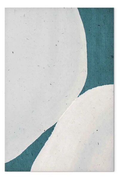 Quadro moderno Divisioni Silenziose - confini morbidi tra bianco e colore saturo