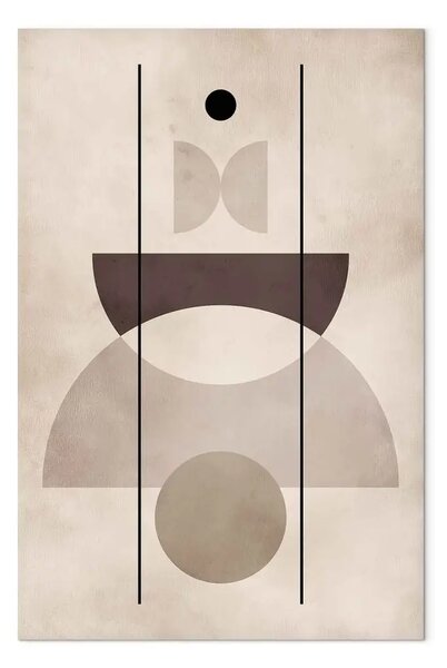 Quadro contemporaneo Axis of Symmetry – Minimalist Composition with Shapes and Lines