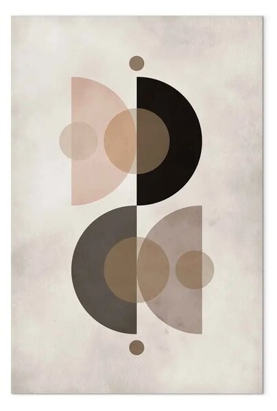 Quadro moderno Form Reflection – Symmetrical Semi-Circles and Circles in Earth Tones