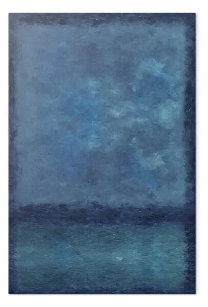 Quadro su tela Profondità blu navy: uno sfondo scuro con la struttura di una tela dipinta