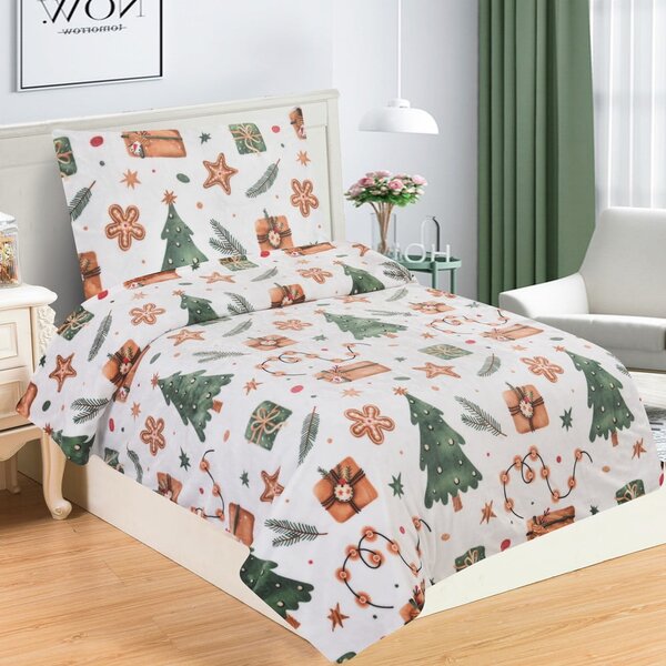 Set copripiumino e federa in micropile per letto singolo 140x200 cm Wood – My House