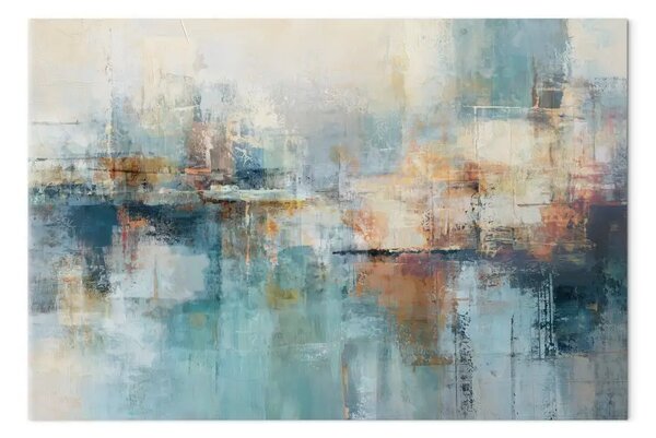 Quadro Struttura pittorica: un paesaggio artistico ricco di colori tenui