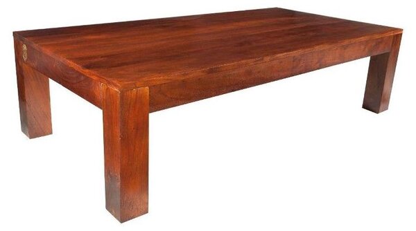 MASSIVMOEBEL24 | tavolino da salotto in legno di Acacia 120x75x40 nougat laccato OXFORD #448