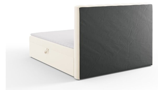 Letto boxspring beige con contenitore 180x200 cm Gina - Milo Casa