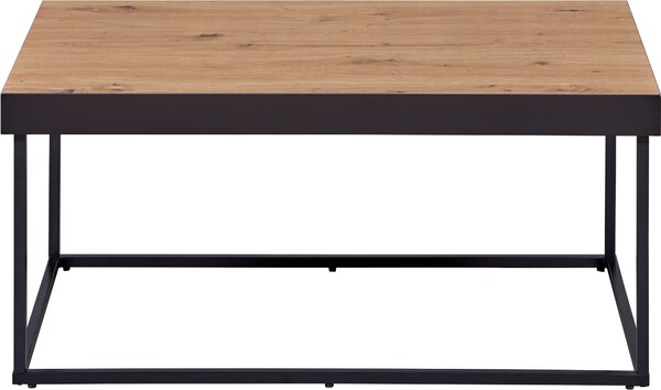 Tavolino Passione nero, decori in rovere