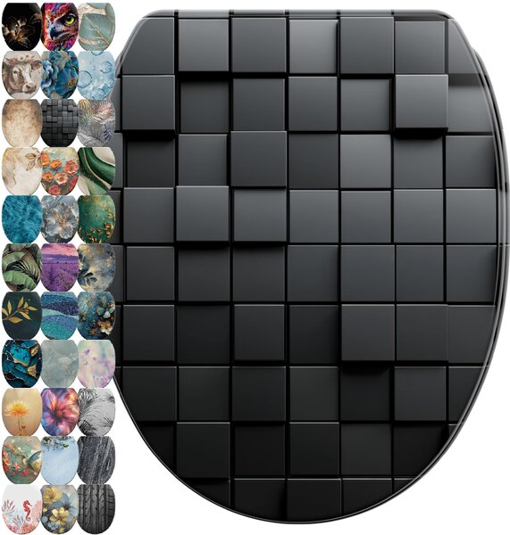 Sedile per WC SANILO® Cube con chiusura morbida e sgancio rapido, coperchio per WC direttamente dal produttore, sedile per WC, sedile per WC, copriwater, sedile per WC