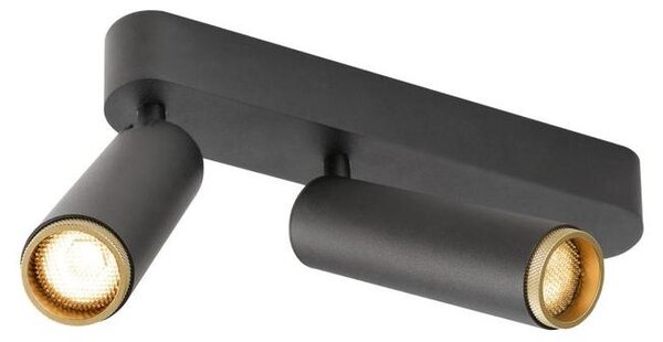 SLV 1009078 GRIP! M, plafoniera, doppia, FASE, 2700 K, 28 W, 42°, nero / oro