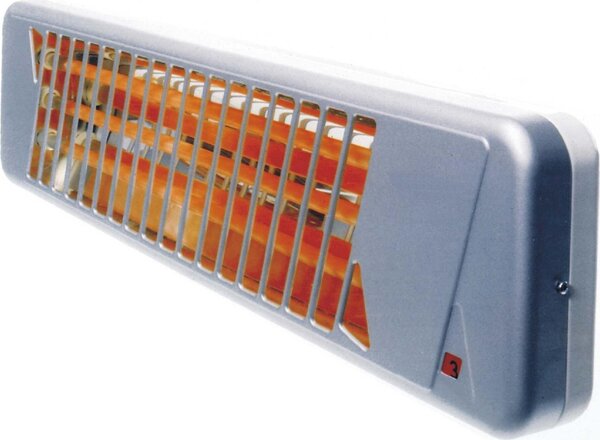 HELLER Faretti a parete QS 120, argento/bianco