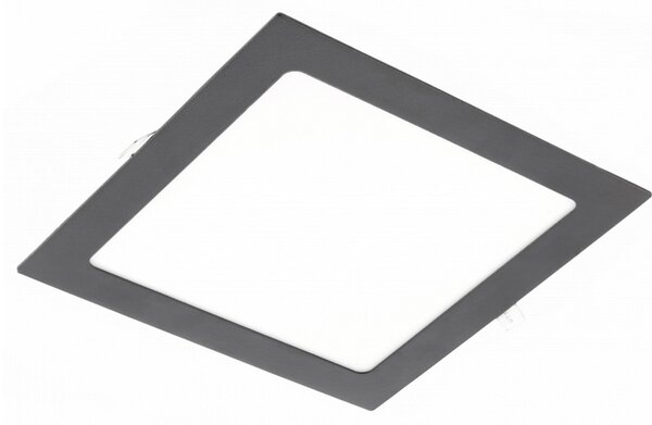 Faretto da incasso angolare a LED da 12W con cornice nera 170 x 170 x 22 mm 1020 lumen bianco caldo (3000 K)