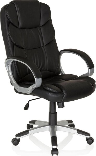 MyBuero Home Office Sedia direzionale RELAX BY155 in Pelle finta Sedia per computer regolabile in altezza, sedia da ufficio con braccioli