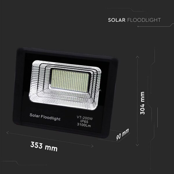 LED Proiettore solare da esterno LED/40W/10V IP65 6000K + +TC