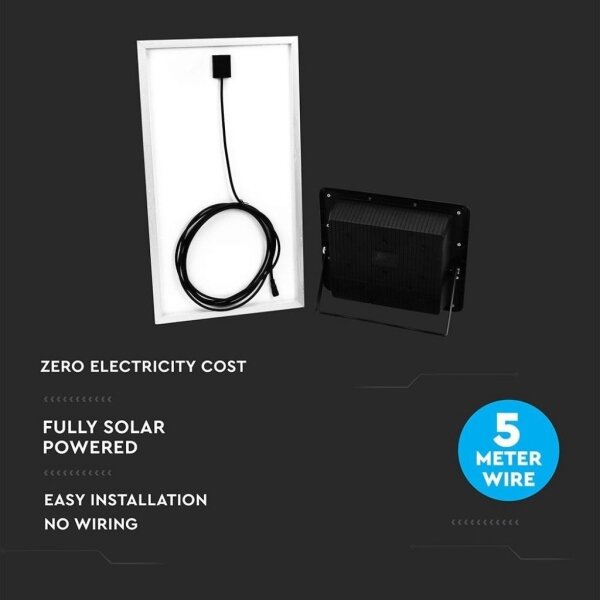 LED Proiettore solare da esterno LED/40W/10V IP65 6000K + +TC
