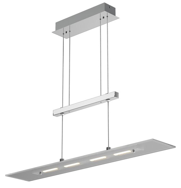 MONZANA® LED luce a sospensione 20W 1600lm bianco caldo plafoniera regolabile in altezza per cucina soggiorno sala da pranzo lampada da tavolo a sospensione nichel vetro