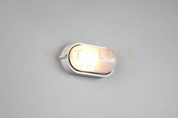Alano plafoniera applique da esterno ovale fusione di alluminio bia