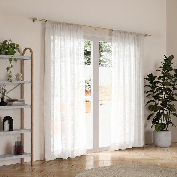Bastone per tende oro opaco in acciaio regolabile 107 - 305 cm Flute – Umbra