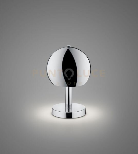 Boccia lampada da tavolo metallo cromo h. 29cm 1 attacco e27