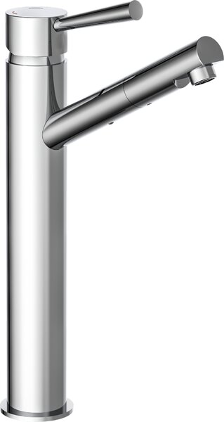 Miscelatore per lavabo SCHÜTTE CORNWALL, rubinetto di design per lavabo da appoggio, cromo