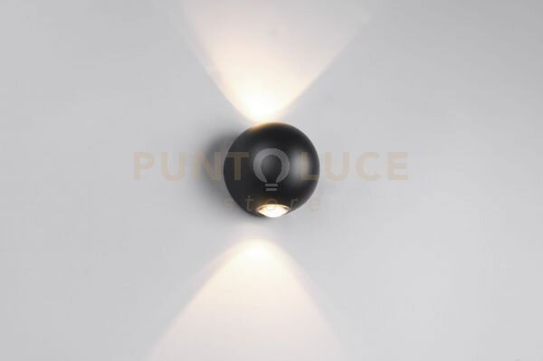 Avisio applique da esterno led 4w 500lm, 3000k sfera bi-emissione n