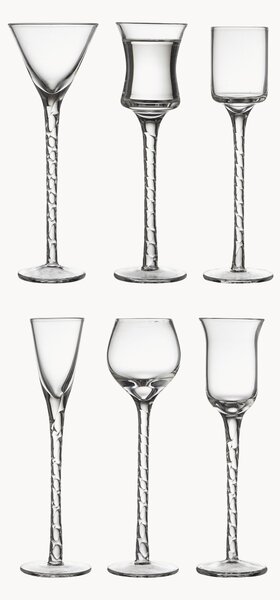 Set di 6 bicchierini per liquore in vetro soffiato Rom