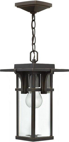 Lampada a sospensione da esterno 1xE27 nera Manhattan Hinkley HK-MANHATTAN8-S