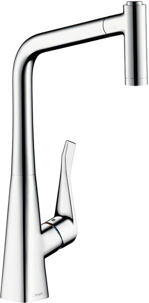 Miscelatore per lavello Hansgrohe Metris cromato con doccetta estraibile