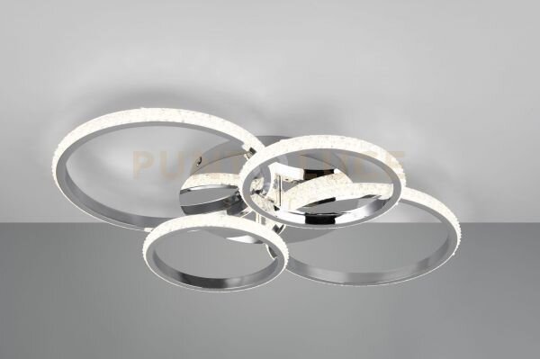 Cires plafoniera led 27w 3400lm, 4000k cromata con diffusore effet