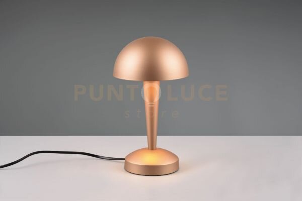 Canaria lampada da tavolo metallo caffe' e oro touch con lampadine 