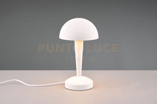 Canaria lampada da tavolo metallo bianco touch con lampadine dimmer