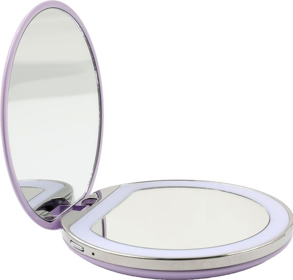 AILORIA MAQUILLAGE - Specchio tascabile con illuminazione LED dimmerabile (USB) LILA