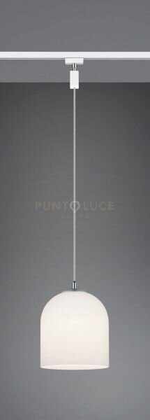 Duoline sospensione ontario vetro bianco d. 20cm per sistema binari