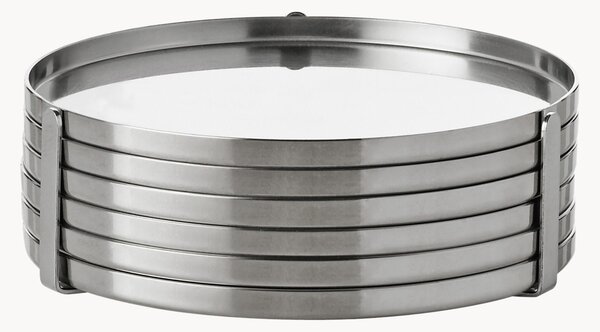 Sottobicchieri con supporto Arne Jacobsen, set da 6
