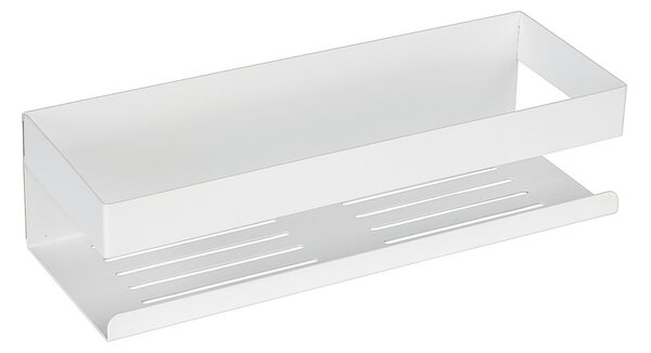 Mensola da bagno senza foratura bianco opaco in acciaio inox con aggancio Turbo-loc Genova – Wenko