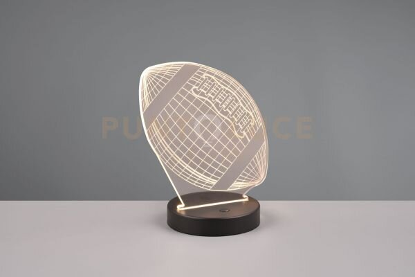 Football lampada da tavolo led 3,2w 250lm, 3000k decoro pallone da 