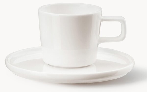Set di 6 tazzine da caffè con piattino in Fine Bone China Oco