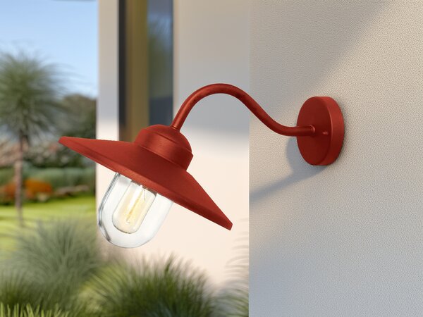 Lampada da parete per esterni KLAMPENBORG Rosso