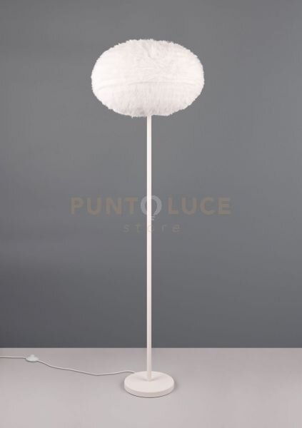 Furry piantana effetto piuma bianca h. 154cm 1 lue attacco e27