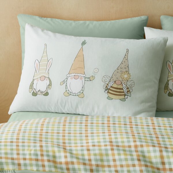 Biancheria da letto verde chiaro per letto singolo 135x200 cm Spring Gonks – Catherine Lansfield