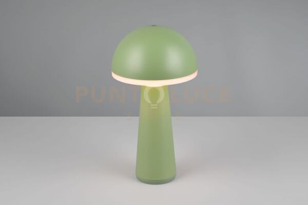 Fungo lampada da tavolo ricaricabile pistacchio regolazione intesit